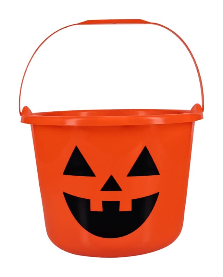 Halloween Pumpkin Pail With Handle, Orange