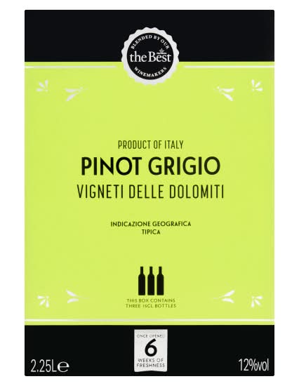 Morrisons The Best Pinot Grigio Vigneti Delle Dolomiti White Wine (3 pack)