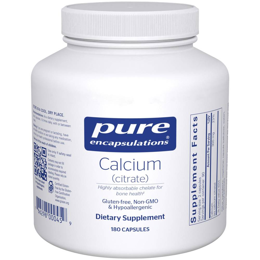 Calcium Citrate - Supports Bone & Cardiovascular Health - 300Mg (180 Capsules)