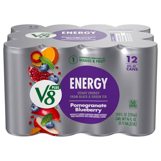 V8 Plus Energy Pomegranate Blueberry Energy (12 pack, 8 fl oz)