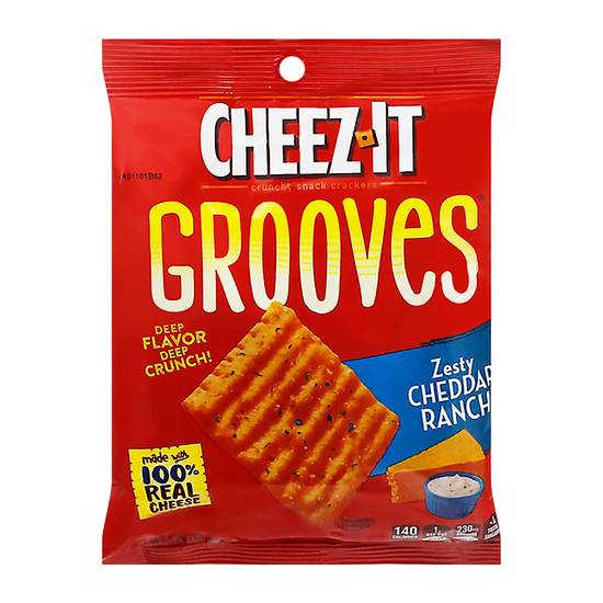 Cheez-It Grooves Zesty Cheddar Ranch Flavored Crackers