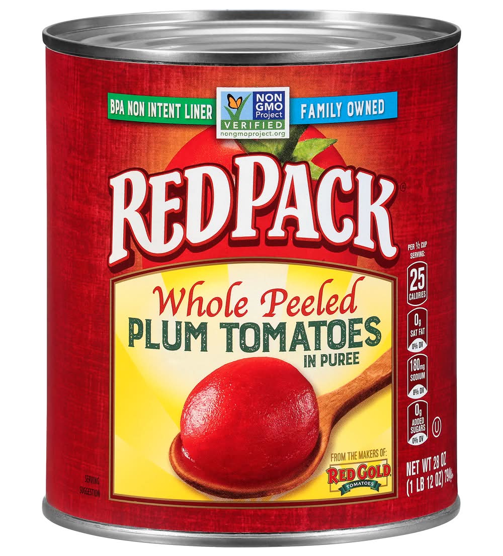 Redpack Whole Peeled Plum Tomatoes in Puree (28 oz)