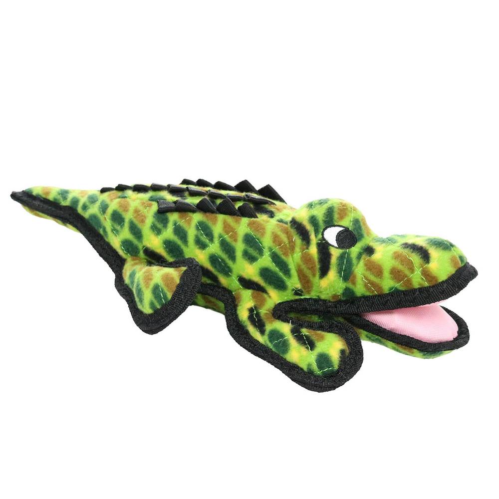 TUFFY® Alligator Dog Toy - Tough Plush (Color: Green)