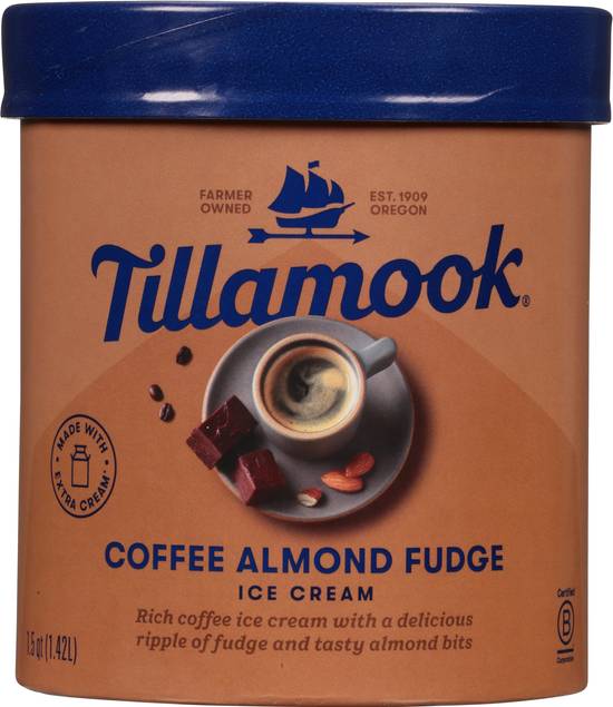 Tillamook Coffee Almond Fudge Ice Cream (1.5 quarts)