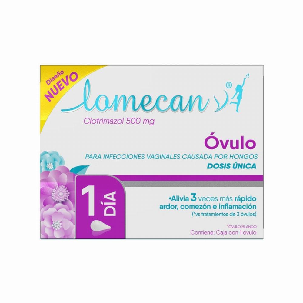 Lomecan v clotrimazol óvulo 500 mg (1 pieza)