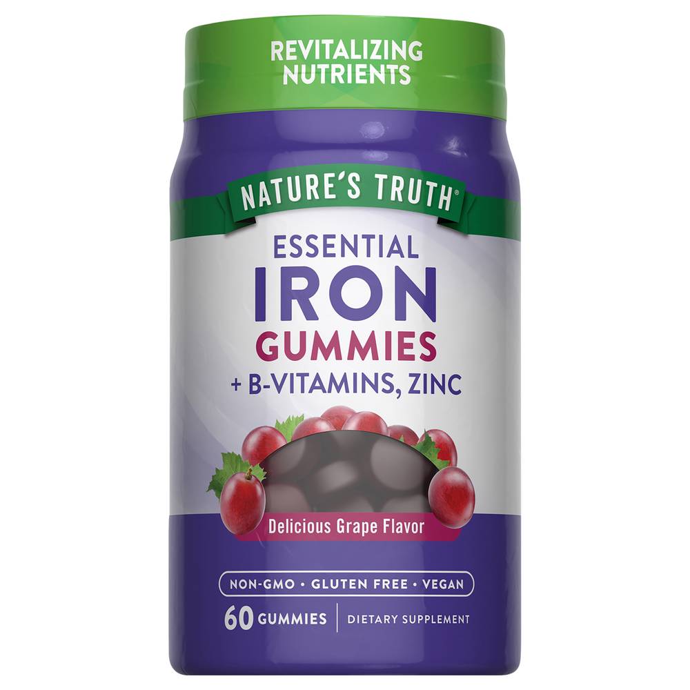 Nature's Truth Natural Grape Flavor Essential Iron Gummies (8 oz)