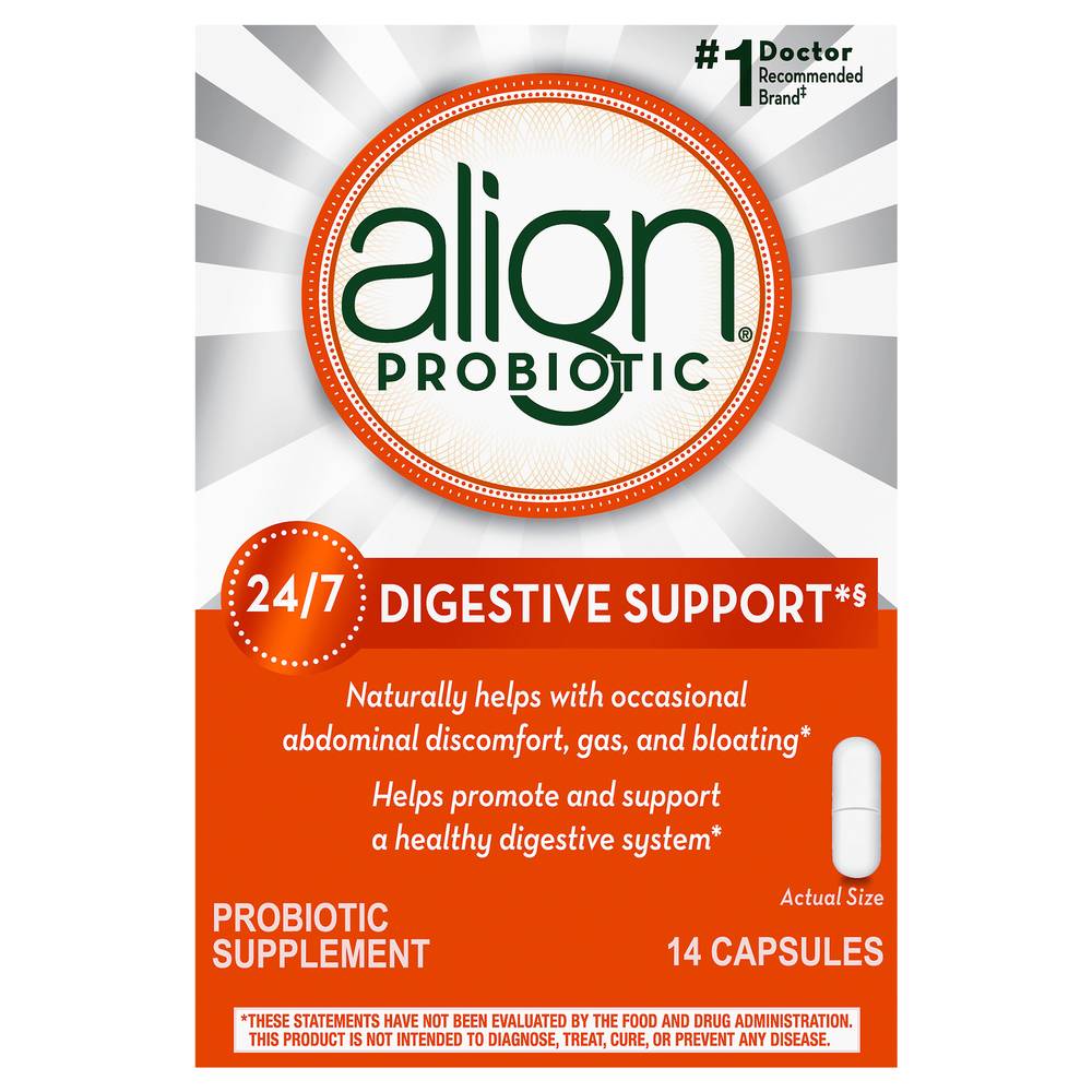 Align 24/7 Digestive Support Probiotic Supplement (14 capsules)