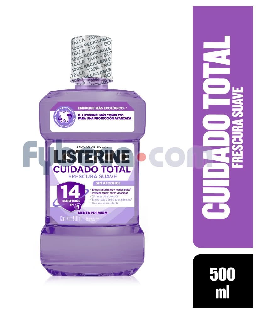 Enjuague Bucal Listerine Cuidado Total Zero 500 Ml
