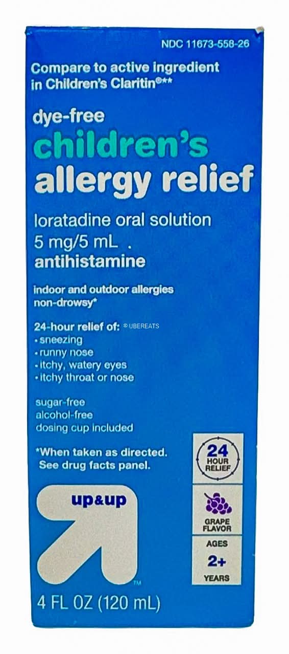 up&up Children's Allergy Relief Liquid, Grape (4 fl oz)