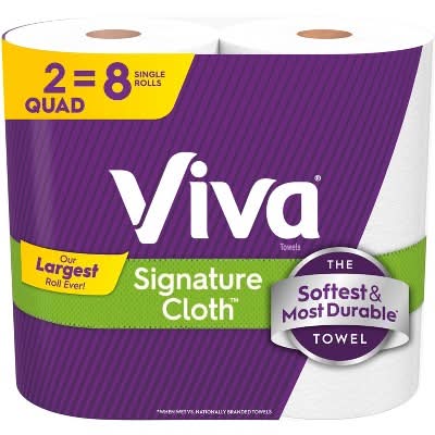 Viva Signature Cloth Paper Towels, White (2 ct)