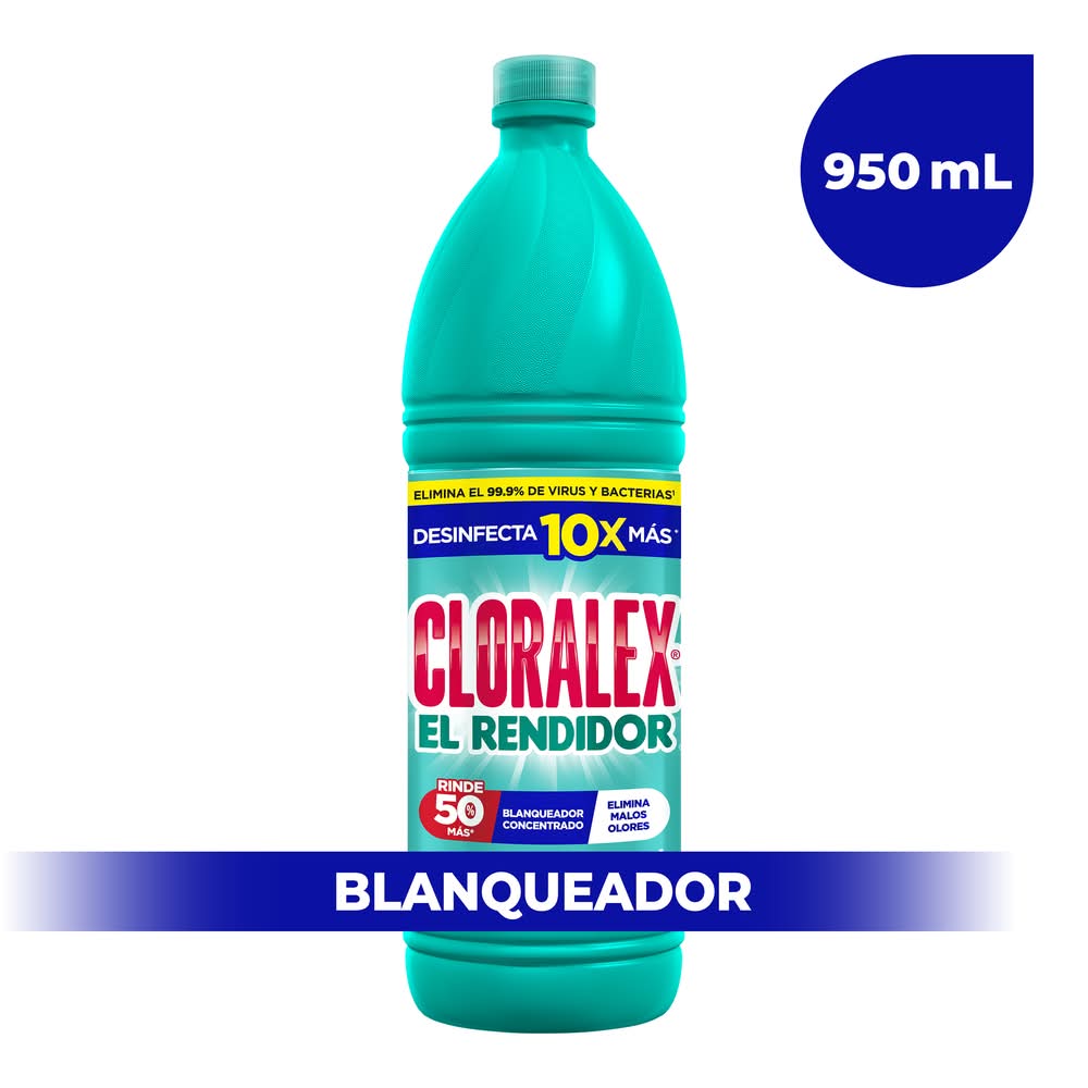 Cloralex · Blanqueador de ropa concentrado el rendidor (950 ml)