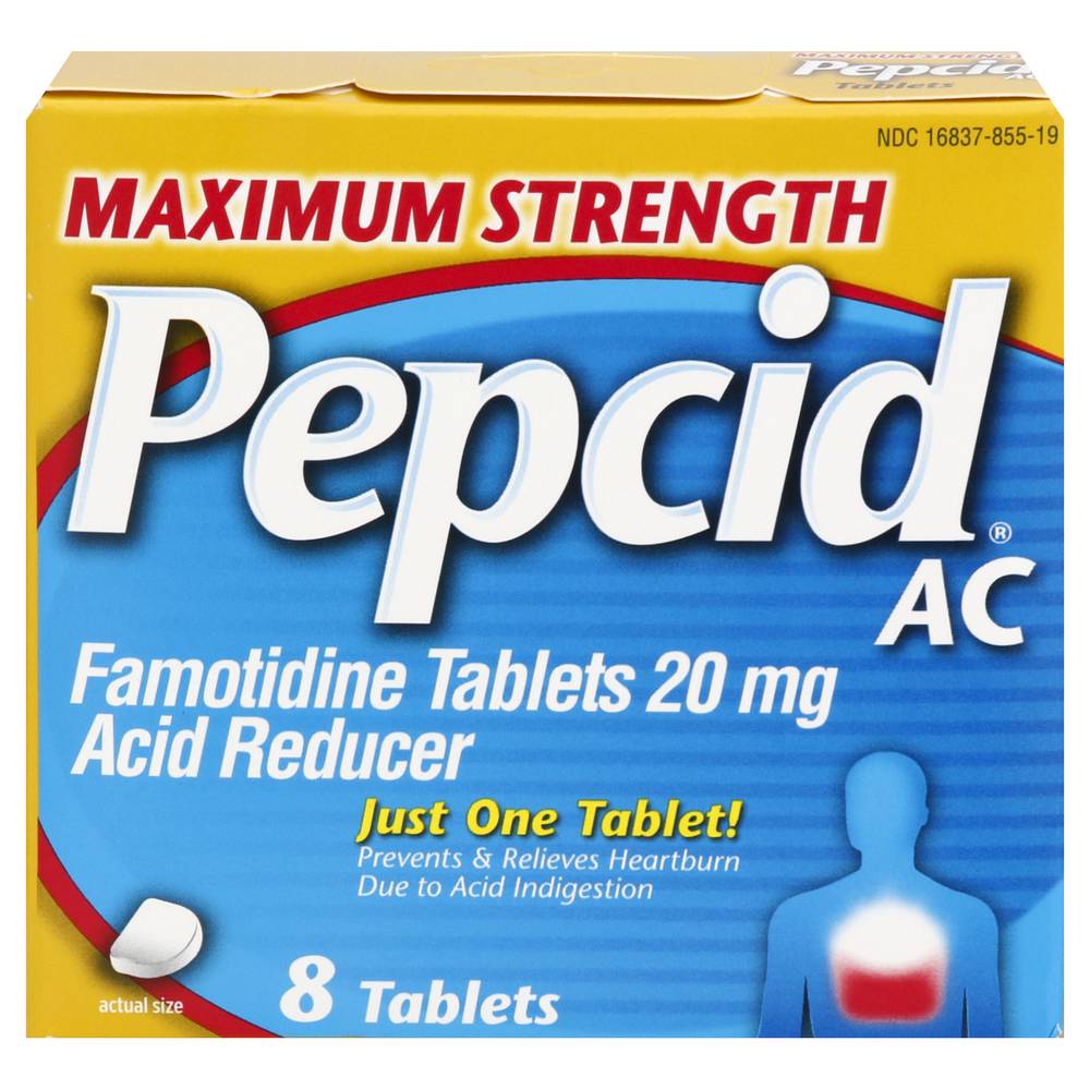 Pepcid Maximum Strength Acid Reducer 20 mg Tablets (0.46 oz)