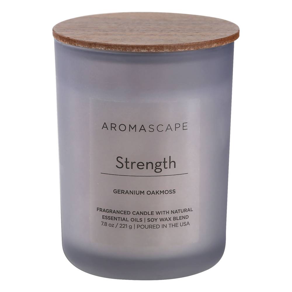 Aromascape Strength Geranium Oakmoss Candle (1 candle)