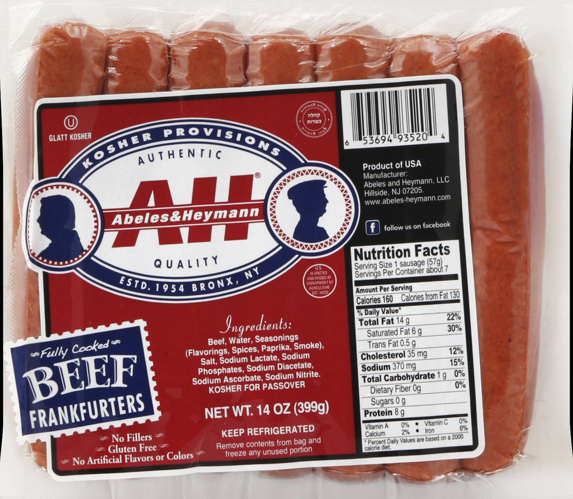 Abeles & Heymann Beef Frankfurters (14 oz)