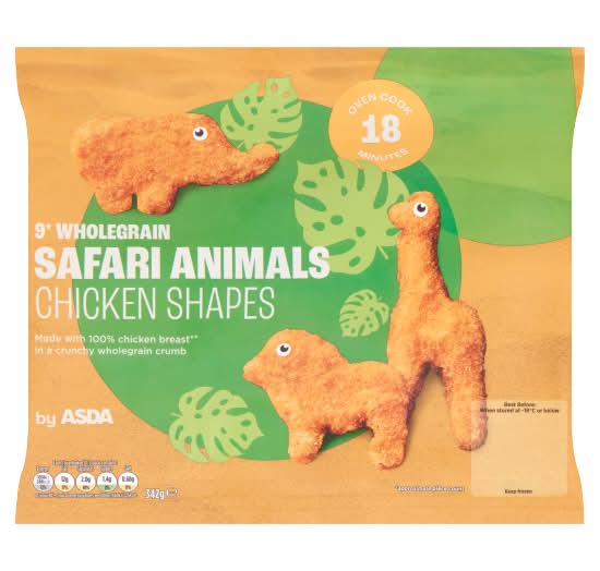 ASDA Wholegrain Safari Animal Chicken Shapes (342g)