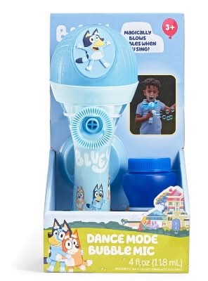 Little Kids Bluey Dance Mode Bubble Machine and Toy Microphone 3+ Ages