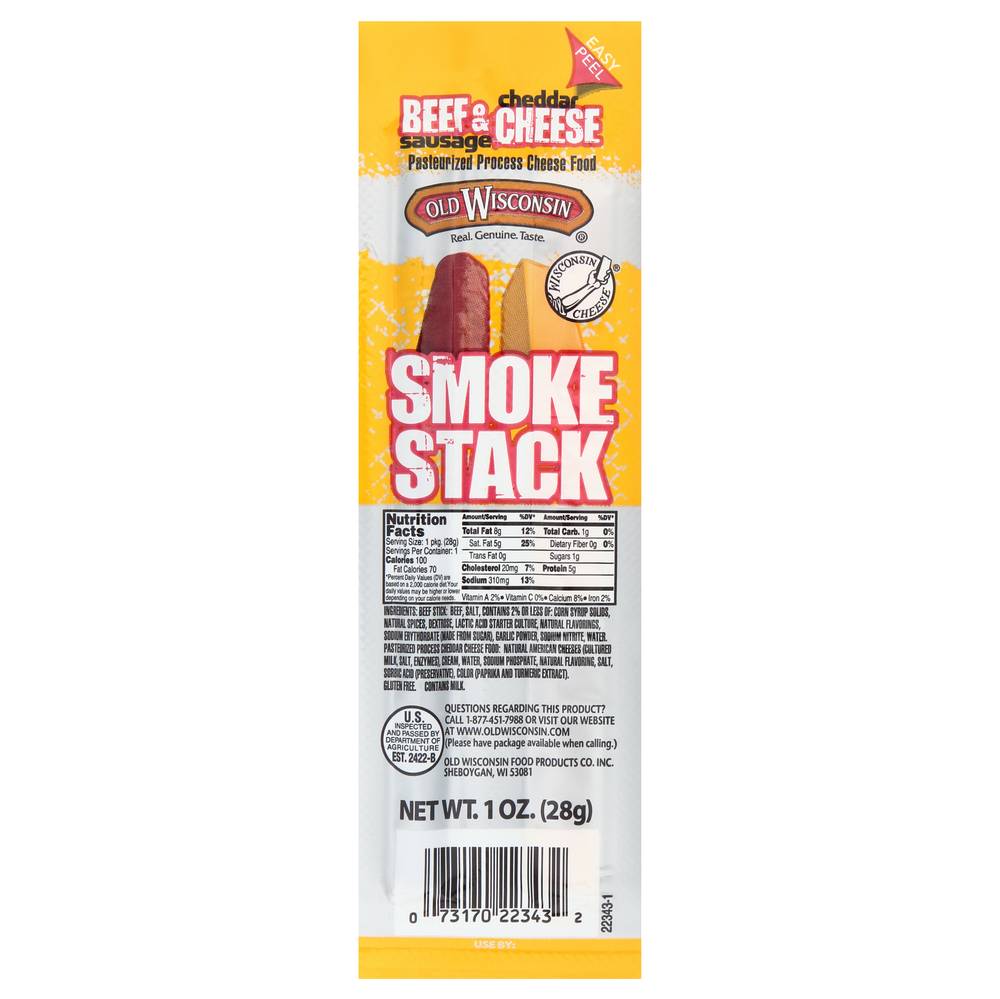 Old Wisconsin Cheese Beef Stick and Cheddar (18x 1oz counts)