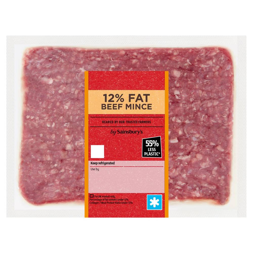 Sainsbury's British or Irish 12% Fat Beef Mince 500g