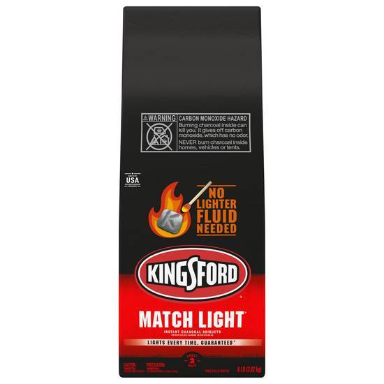 Kingsford Match Light Instant Charcoal Briquettes, BBQ Charcoal for Grilling - 8lbs: Easy Ignite, Outdoor Cooking