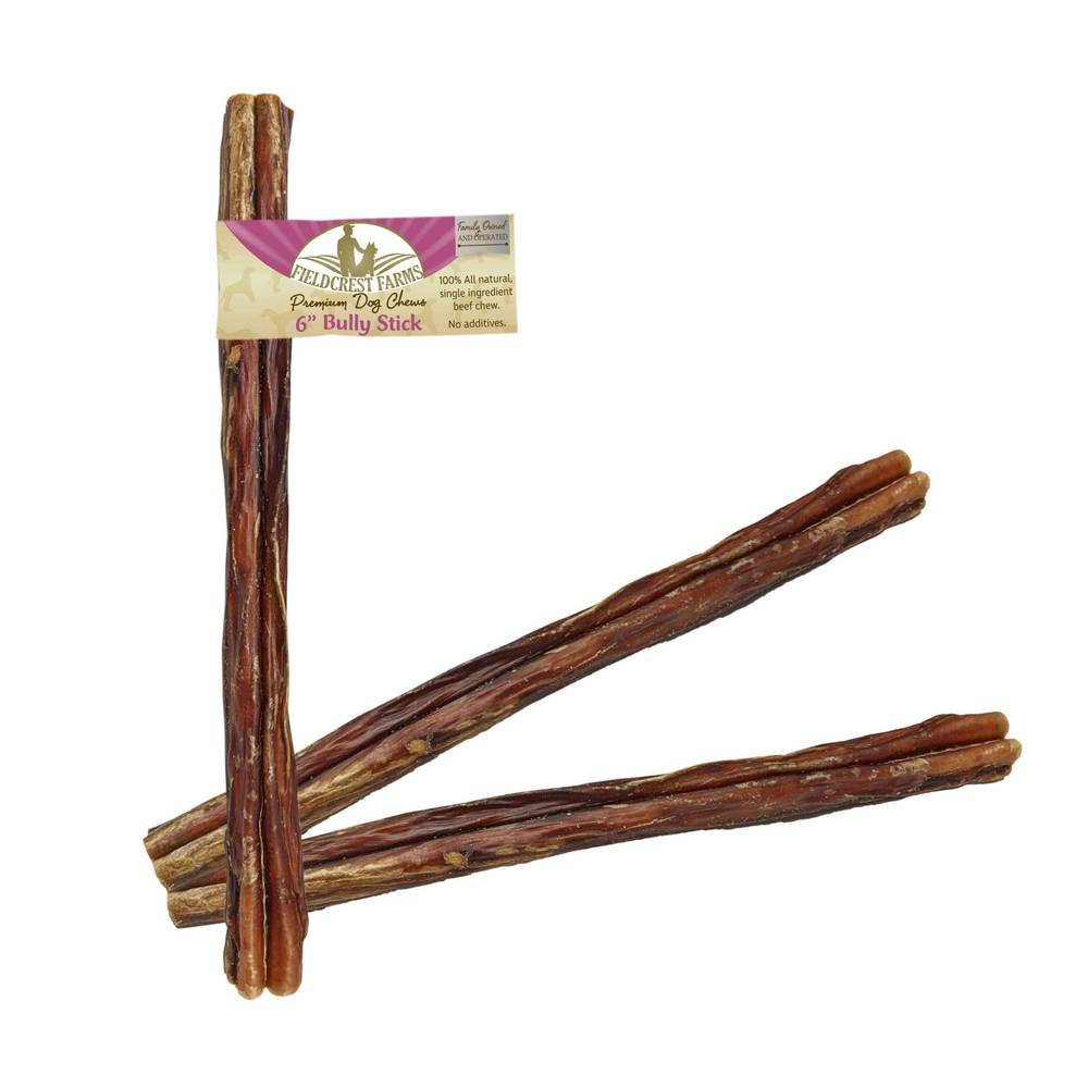 Fieldcrest Farms Bully Stick Dog Chew Food, 12 In (6 ct)