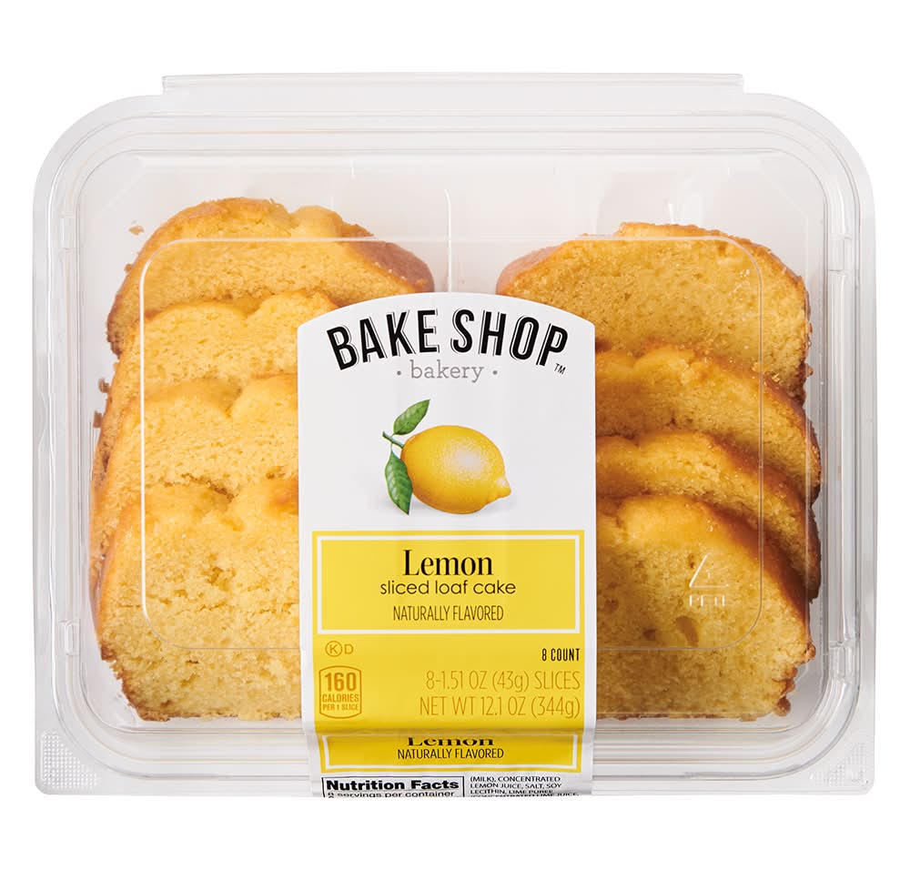 Bake Shop Flavored Sliced Loaf Cake, Lemon (8 x 1.51 oz)