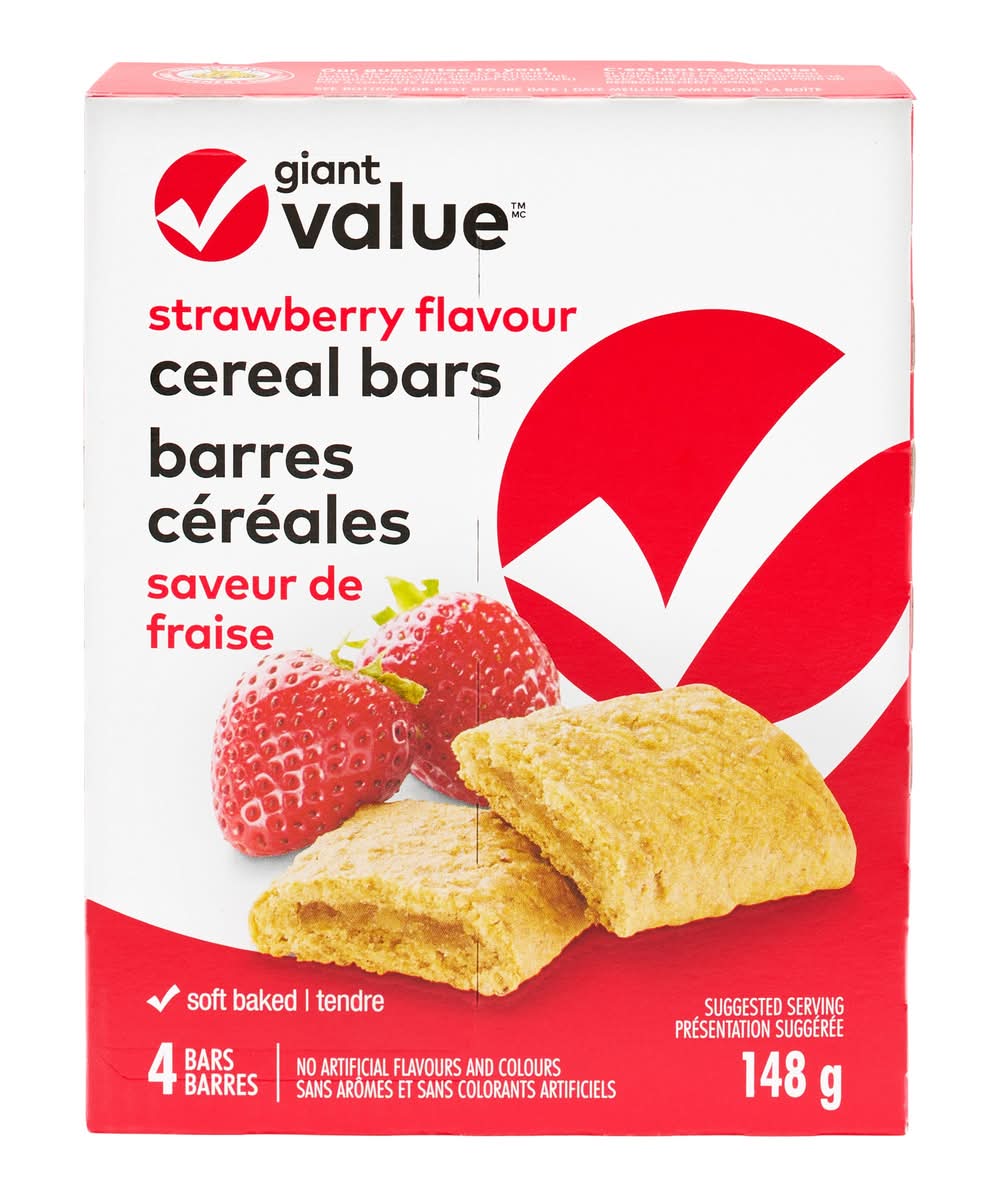 Giant Value Cereal Bars, Strawberry (148 g, 4 ct)
