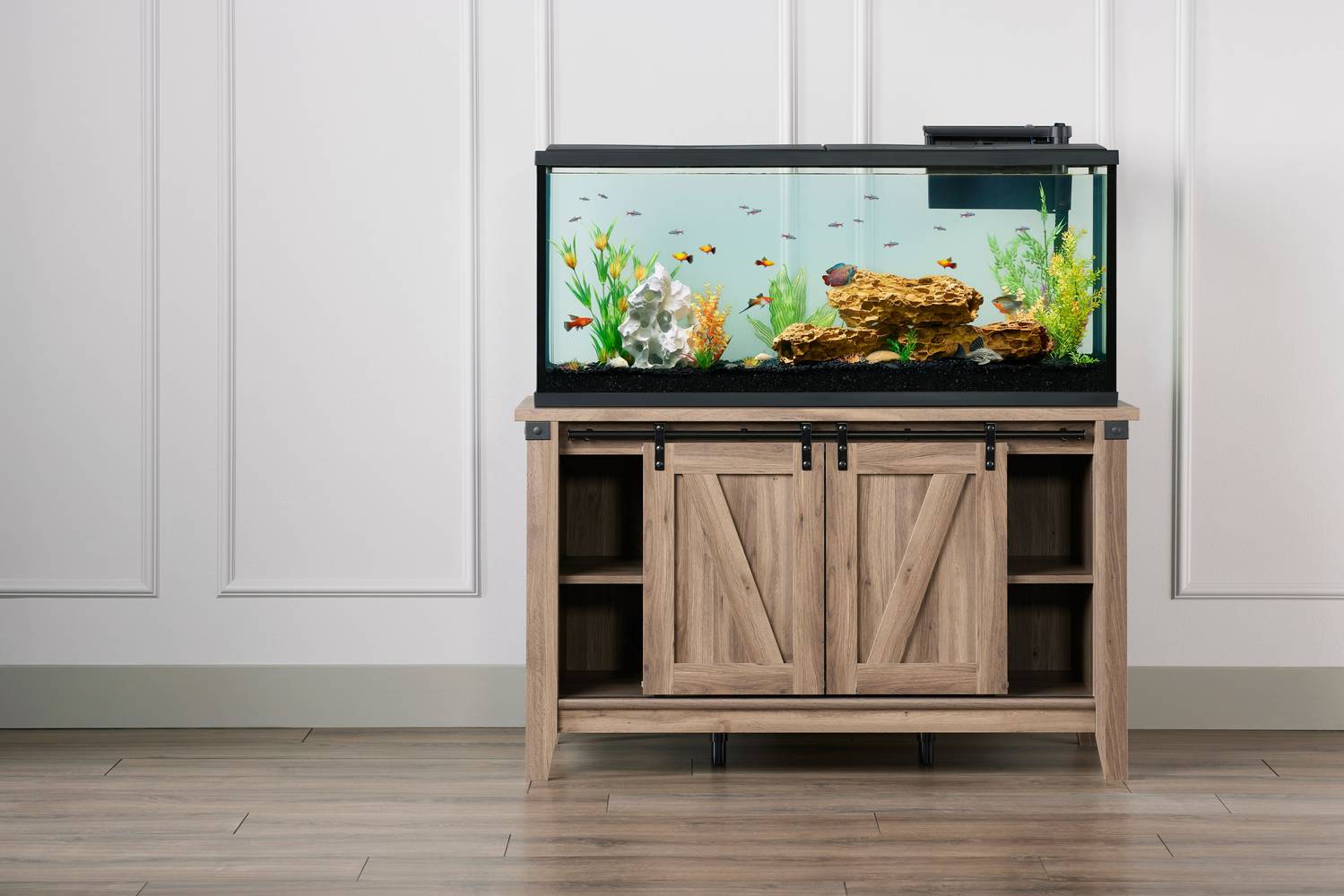 Top Fin® Aquarium Stand - 55 to 75 Gallon (Color: Brown)