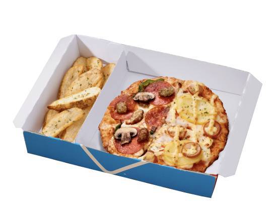 ピザBENTO ドミノ・デラックス＆マヨ��じゃが＋お好きなサイド Pizza BENTO Domino's Deluxe & Mayo Jaga + Any Side