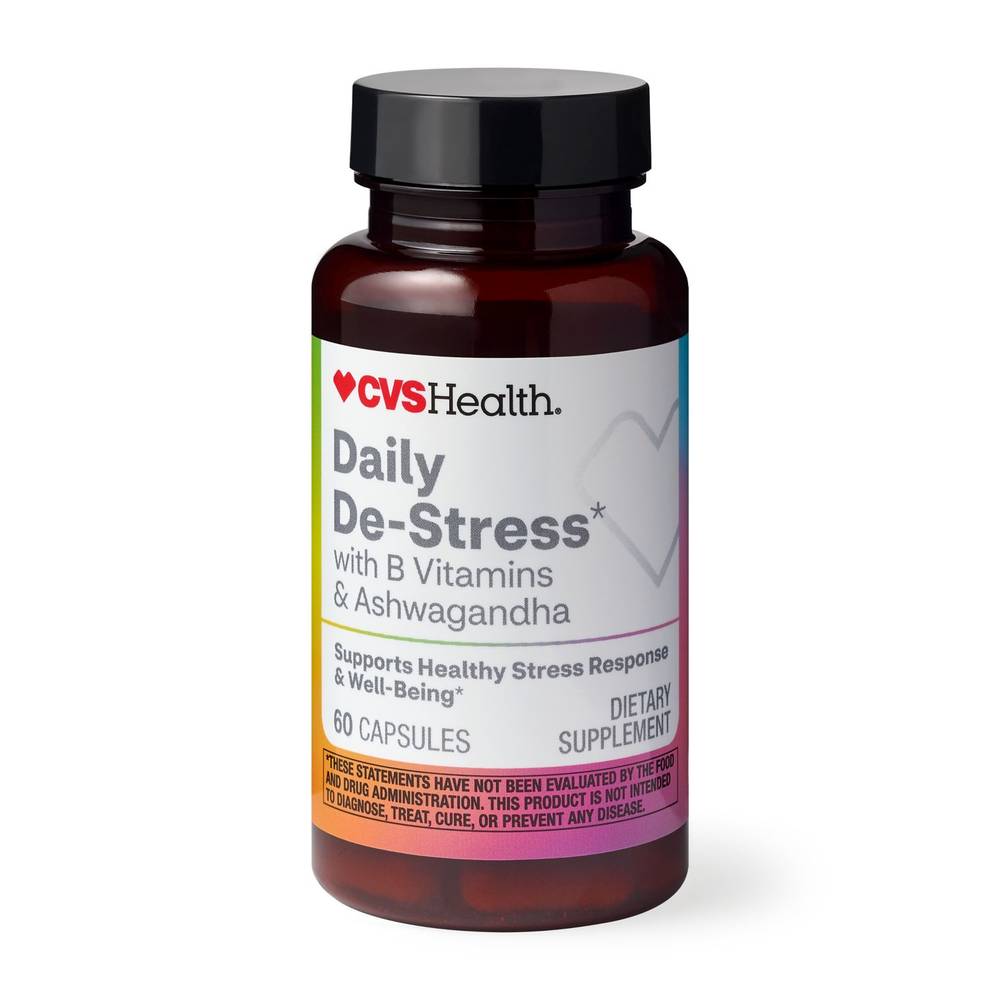Cvs Health Daily De-Stress Capsules Dietary Supplement (60 ct)