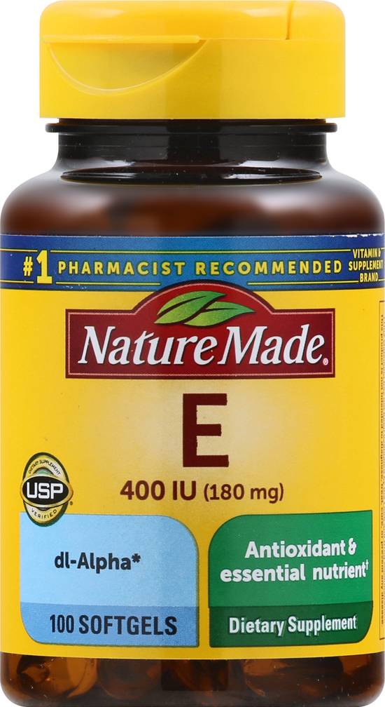Nature Made Vitamin E 180 mg Softgels (100 ct)