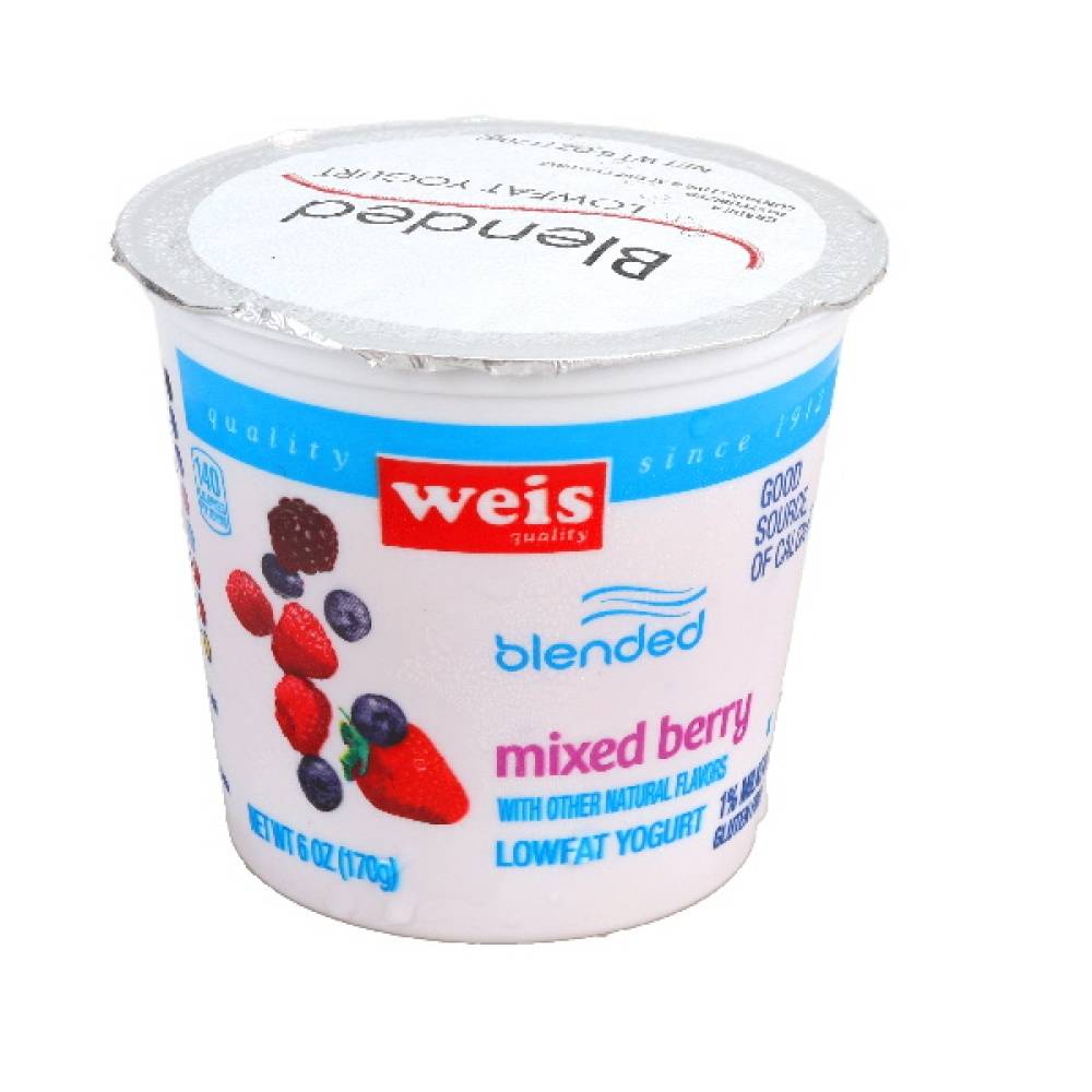 Weis Blended Yogurt, Mixed Berry (6 oz)