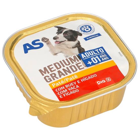 Paté para perros con buey e hígado As tarrina (300 g)