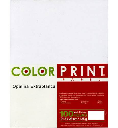 Firenze · Papel opalina color print, Carta, extrablanca (100 un)