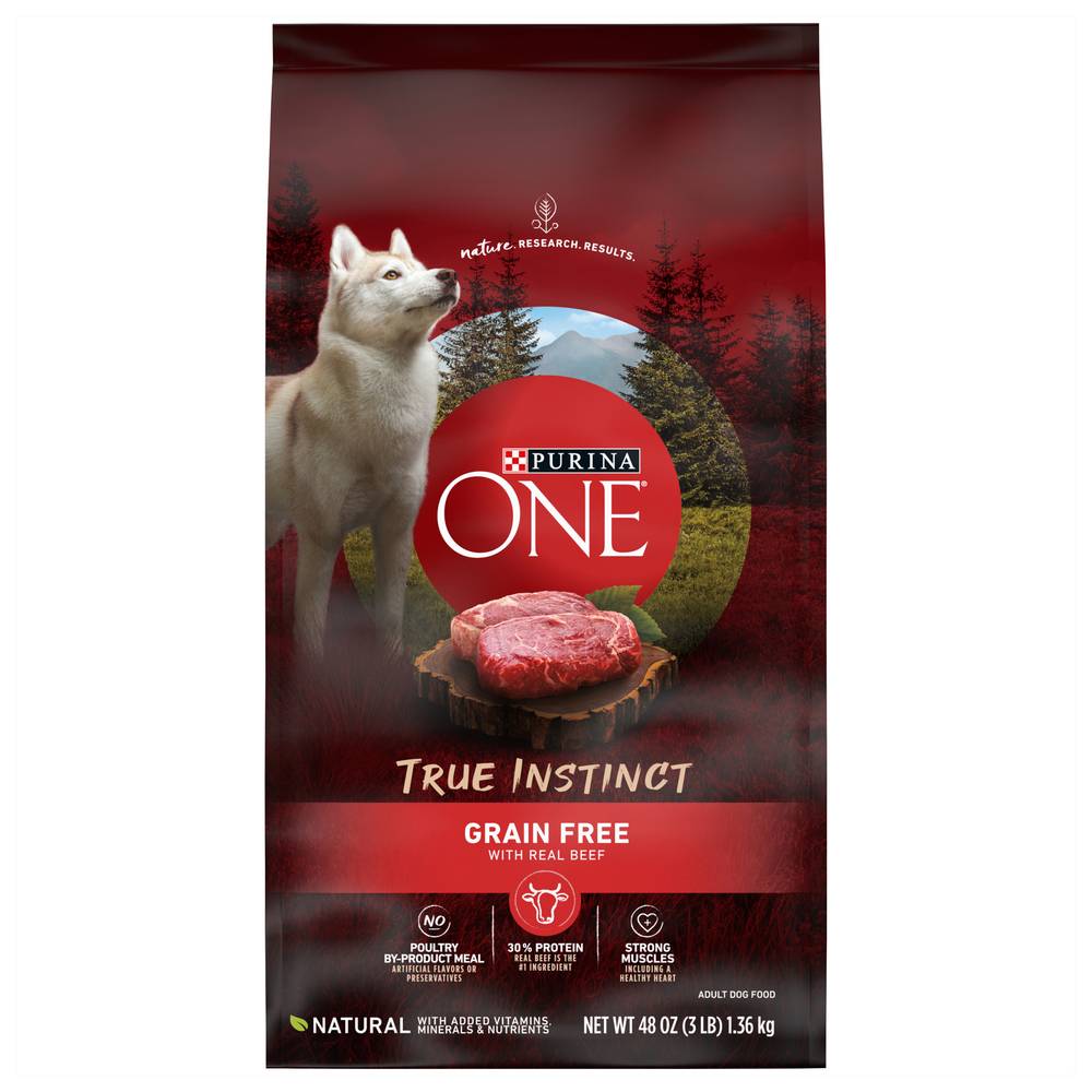 Purina One Natural Grain Free With Real Beef Adult Dog Food (3 lbs)