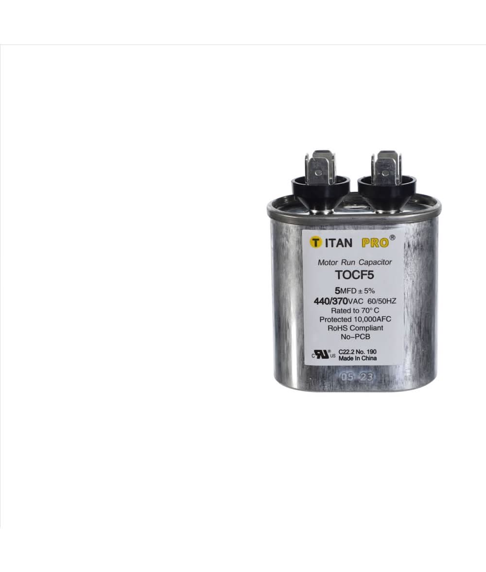 Titan Pro 5 Mfd 440 V Oval Run Capacitor