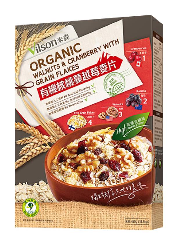 米森-核桃蔓越莓麥片(450g/盒)
