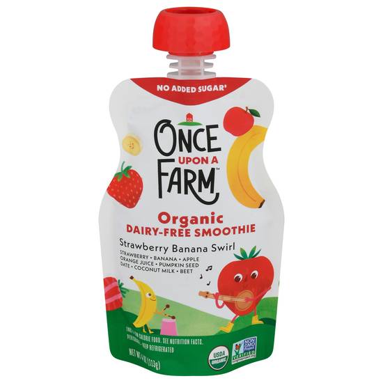 Once Upon a Farm Organic Strawberry Banana Swirl Smoothie (4 oz)