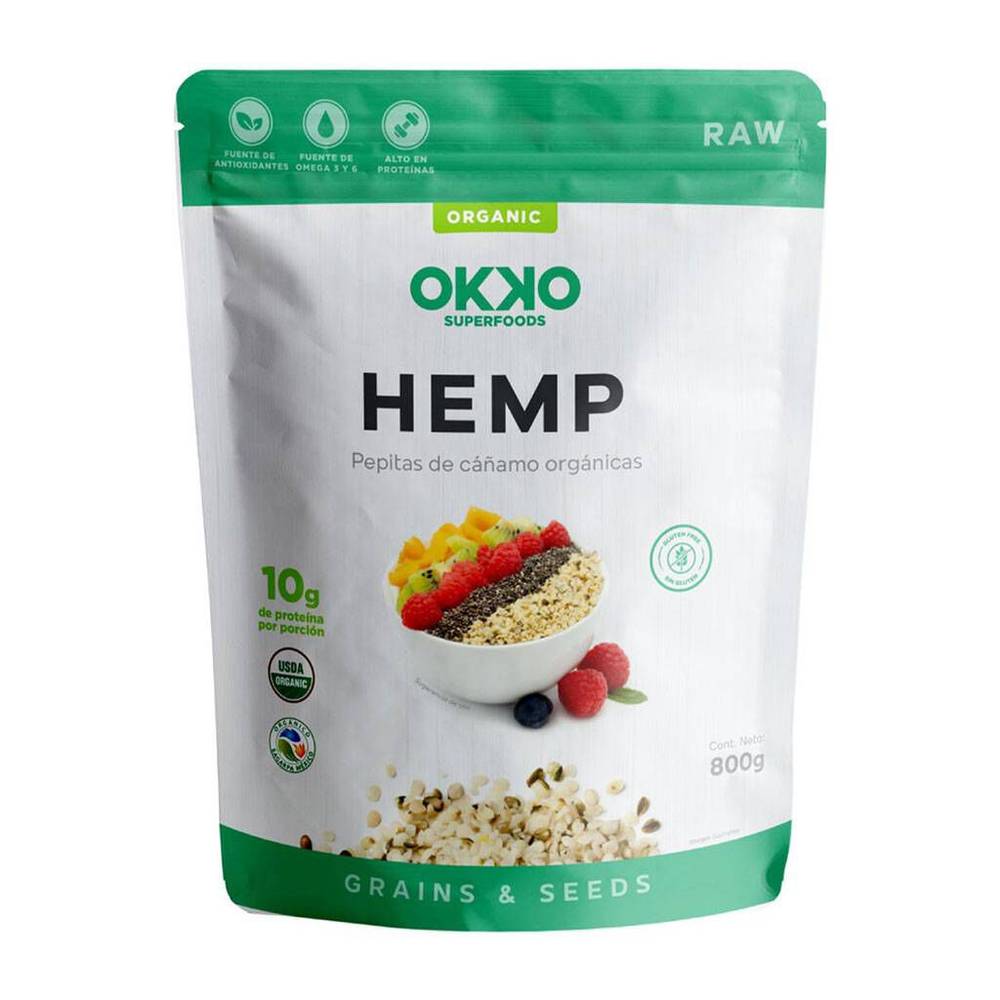 Okko hemp semillas de cañamo (doypack 800 g)
