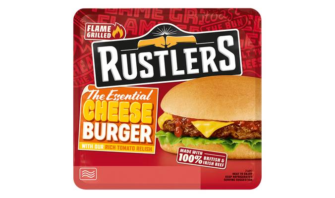 Rustlers The Essential Cheese Burger with our Rich Tomato Relish 172g