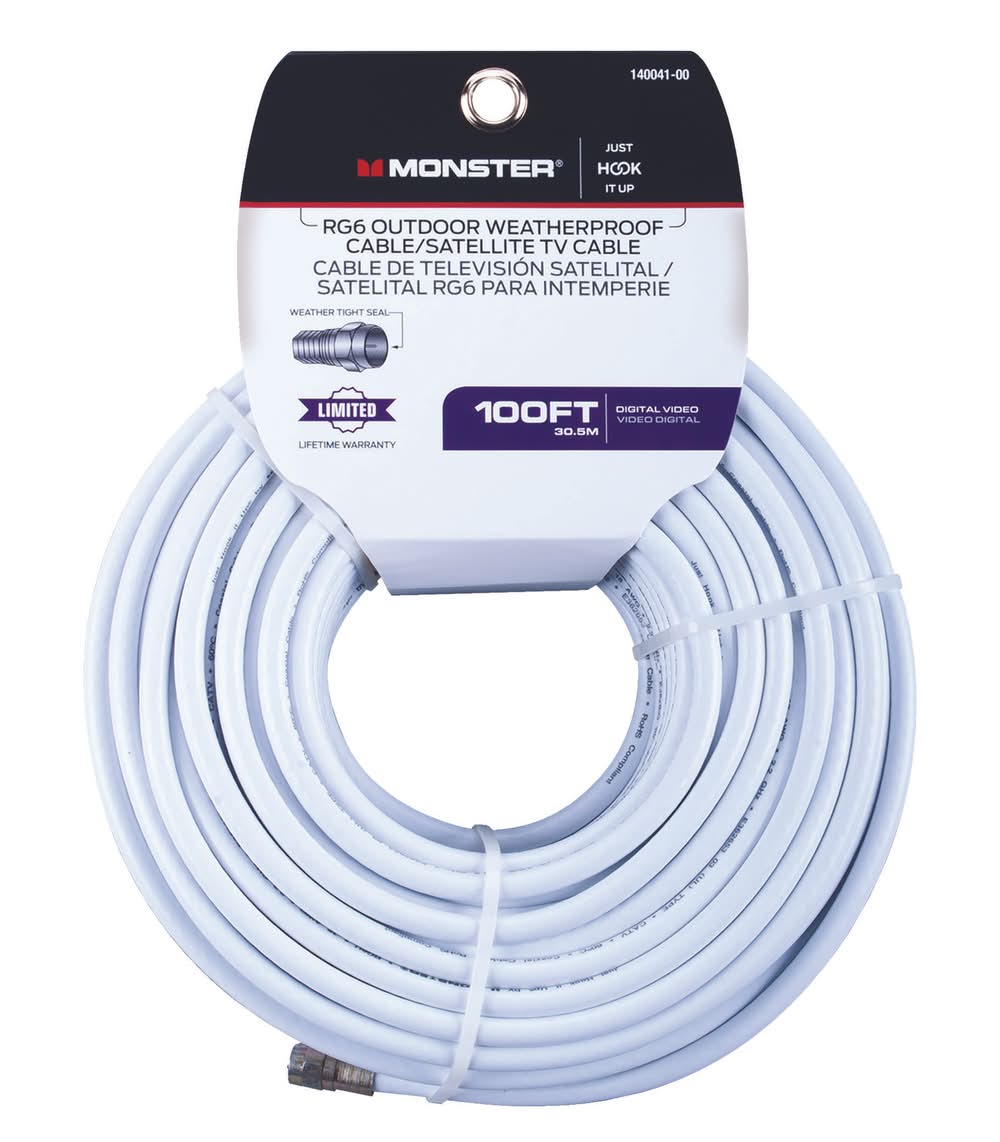 Monster Just Hook It Up 100 Ft. Video Coaxial Cable