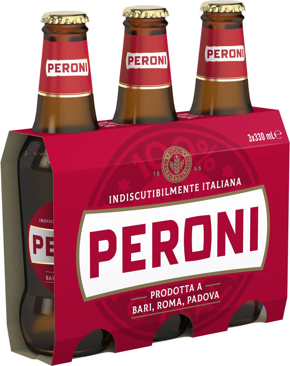 Peroni Red Imported Bottle 330mL X 3 pack