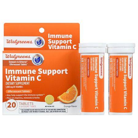 Wal-Born Vitamin C Immune Support Effervescent Tablets, 1000 mg Orange