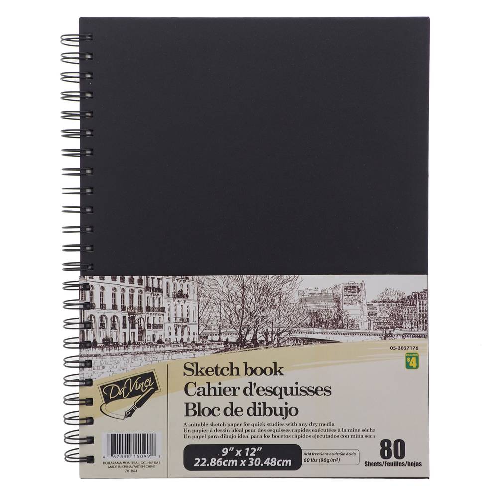 Davinci Sketchbook (80 ct) (9" x 12" )