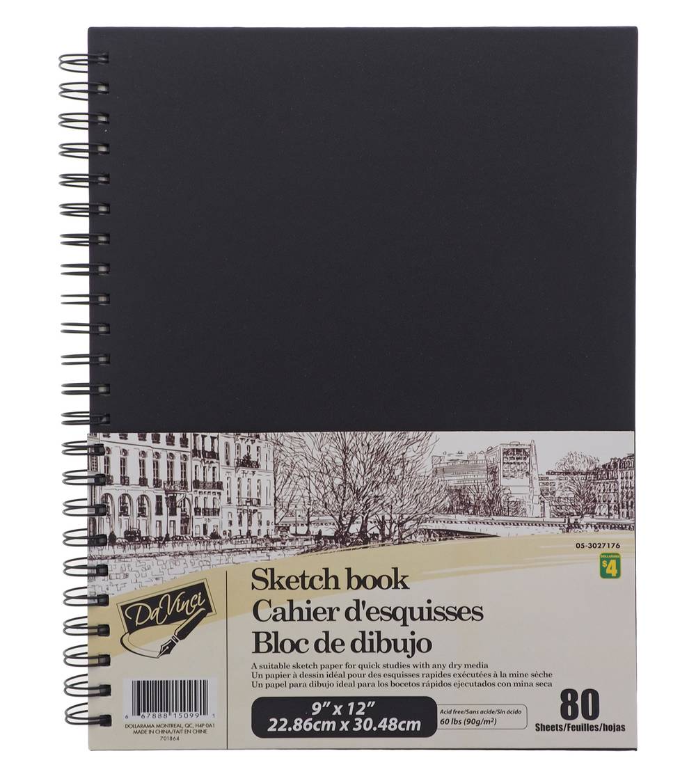 DaVinci Sketchbook, 9" x 12" (80 ct)