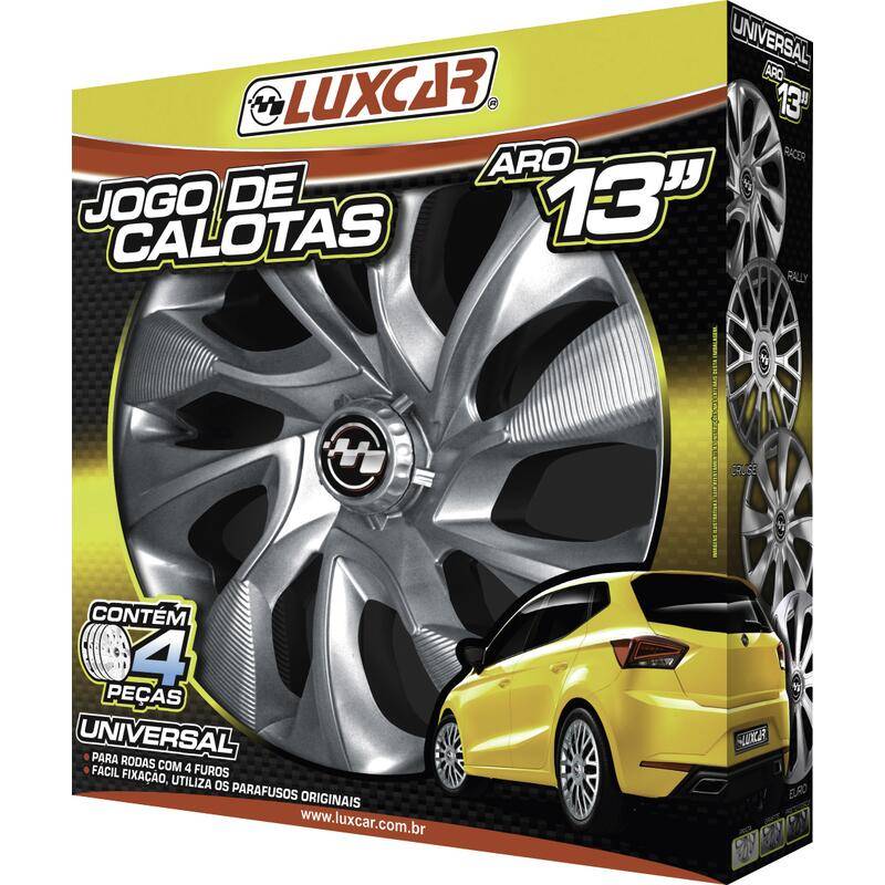 Luxcar jogo calotas universal aro 13'' (4 unidades)