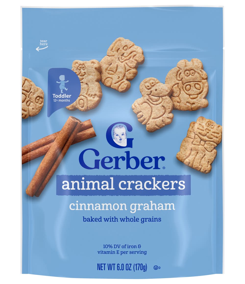 Gerber Snacks For Toddler Cinnamon Graham Animal Crackers (6 oz)