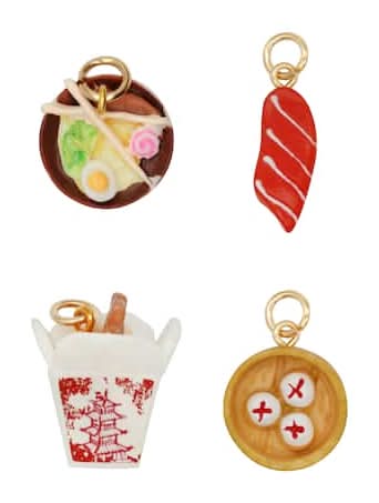 Bead Landing Asian Charm Set, 7 mm - 19.5 mm, Gold (4 ct)