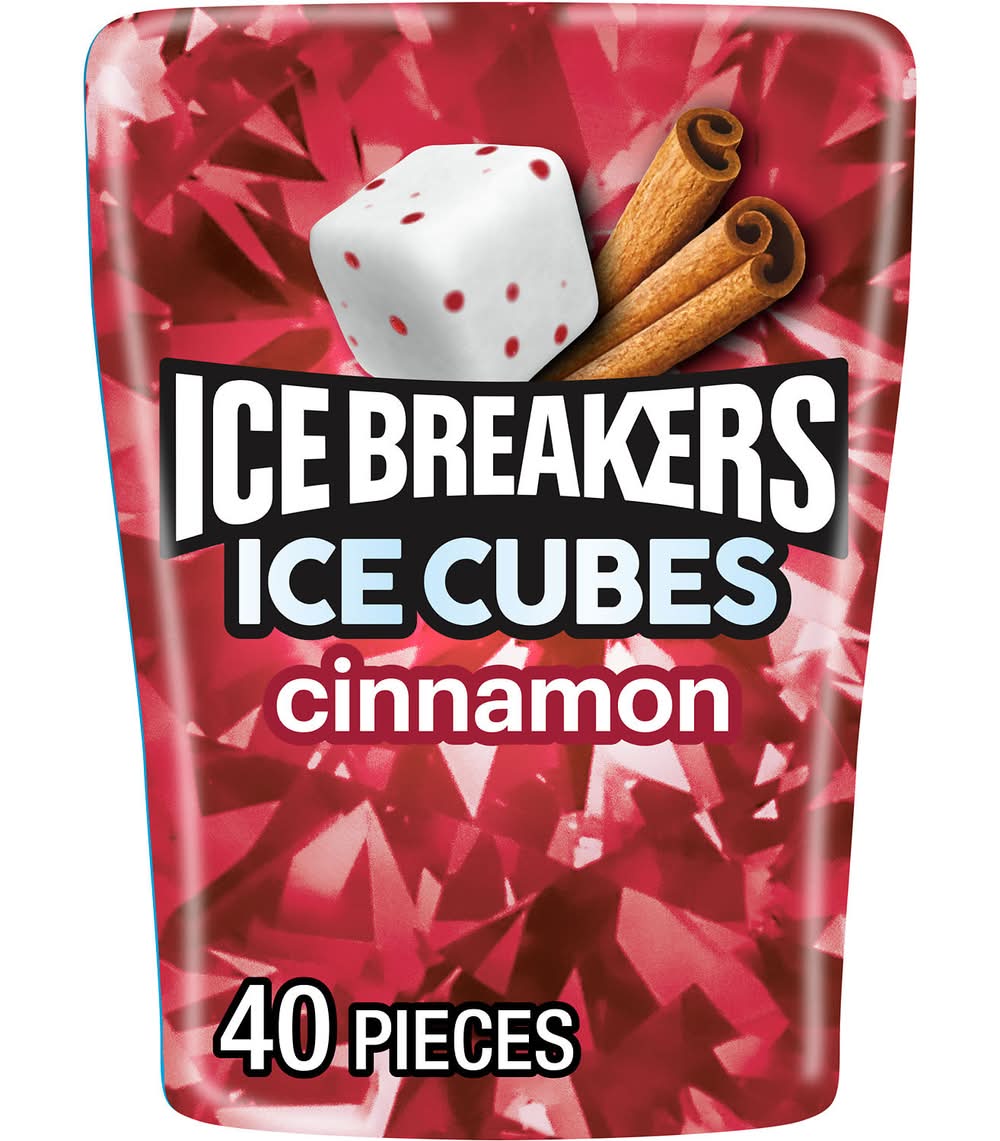 Ice Breakers Sugar Free Gum Ice Cubes, Cinnamon (3.24 oz, 40 ct)