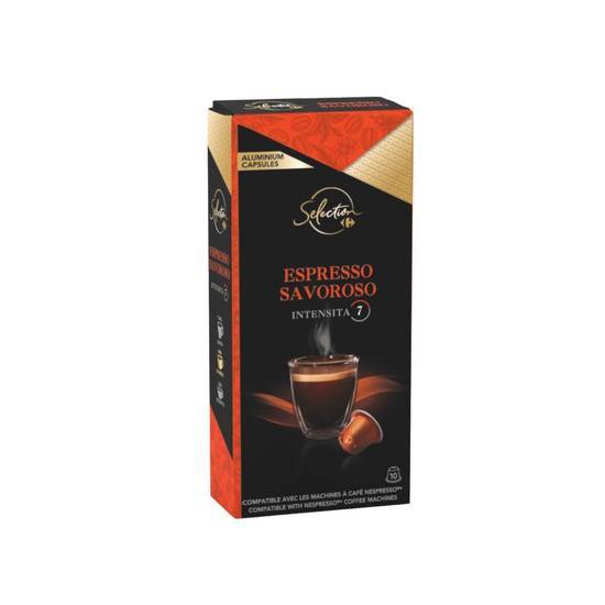 Carrefour Sélection - Café capsules compatibles nespresso expresso intensité 7 (52 g)