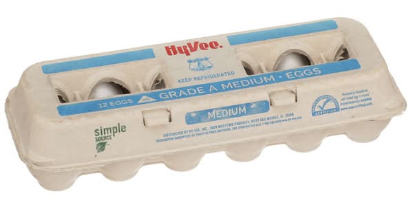 Hy-Vee Grade a Eggs, Medium (12 ct)